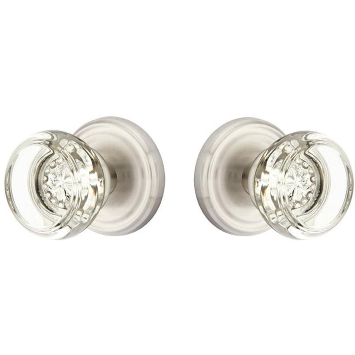 Crystal Georgetown Door Knob Set With Regular Rosette (Several Finish Options) EMTEK