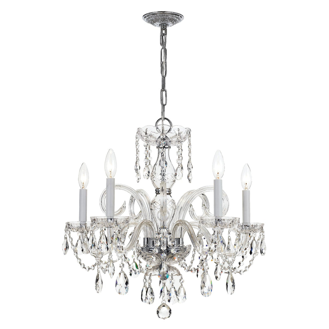 Crystorama Crystorama Traditional Crystal 5 Light Swarovski Strass Crystal Polished Chrome Chandelier