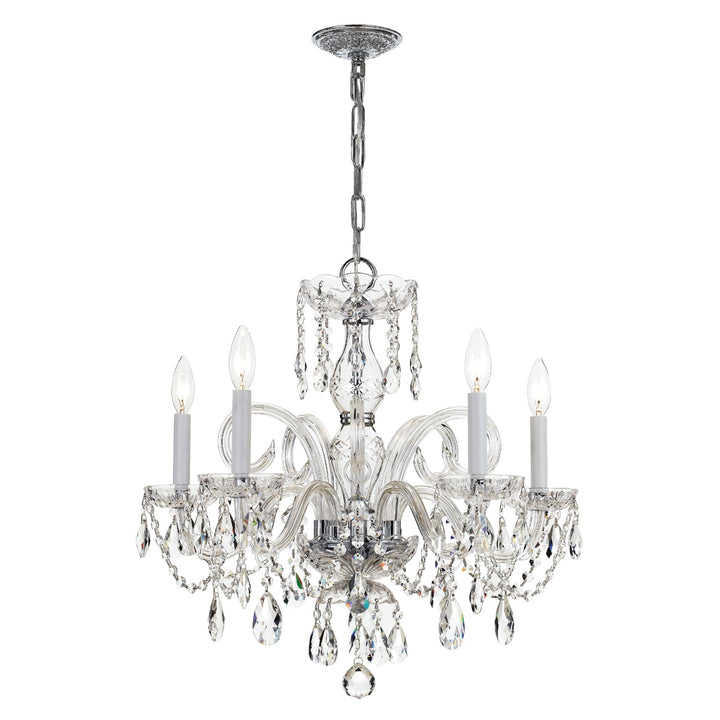 Crystorama Crystorama Traditional Crystal 5 Light Spectra Crystal Polished Chrome Chandelier