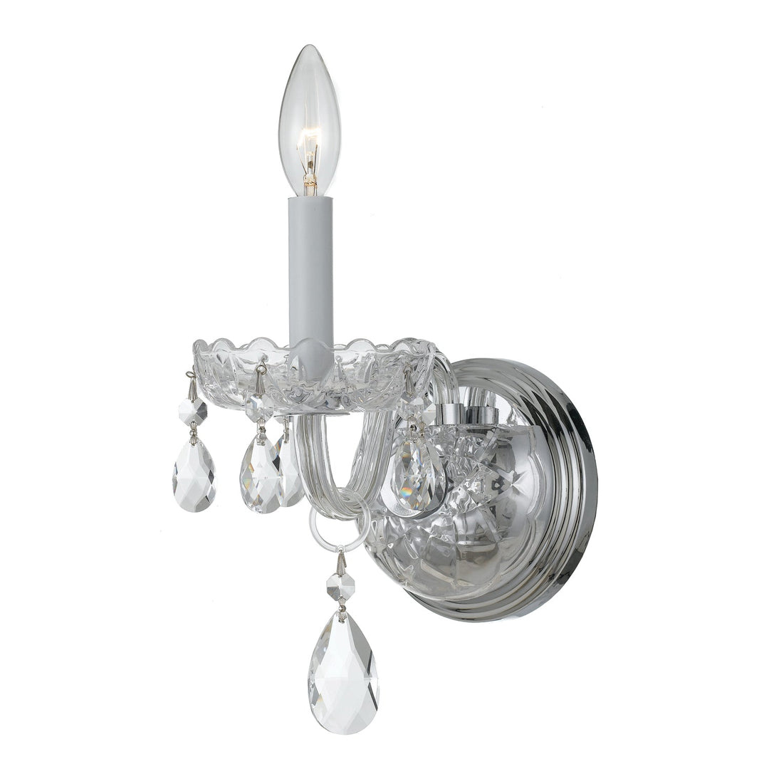 Crystorama Crystorama Traditional Crystal 1 Light Spectra Crystal Polished Chrome Sconce