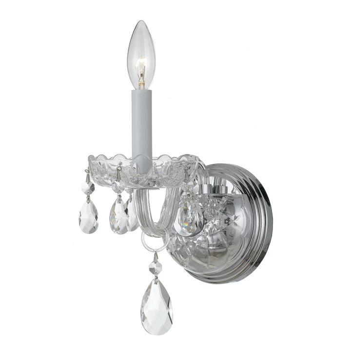 Crystorama Crystorama Traditional Crystal 1 Light Spectra Crystal Polished Chrome Sconce
