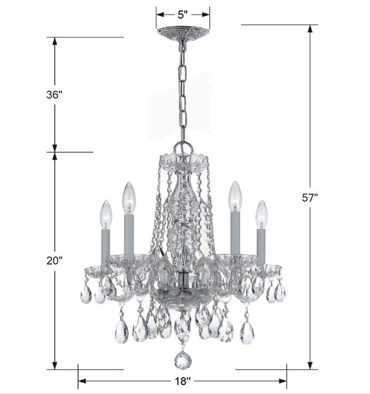 Crystorama Crystorama Traditional Crystal 8 Light Spectra Crystal Polished Chrome Chandelier
