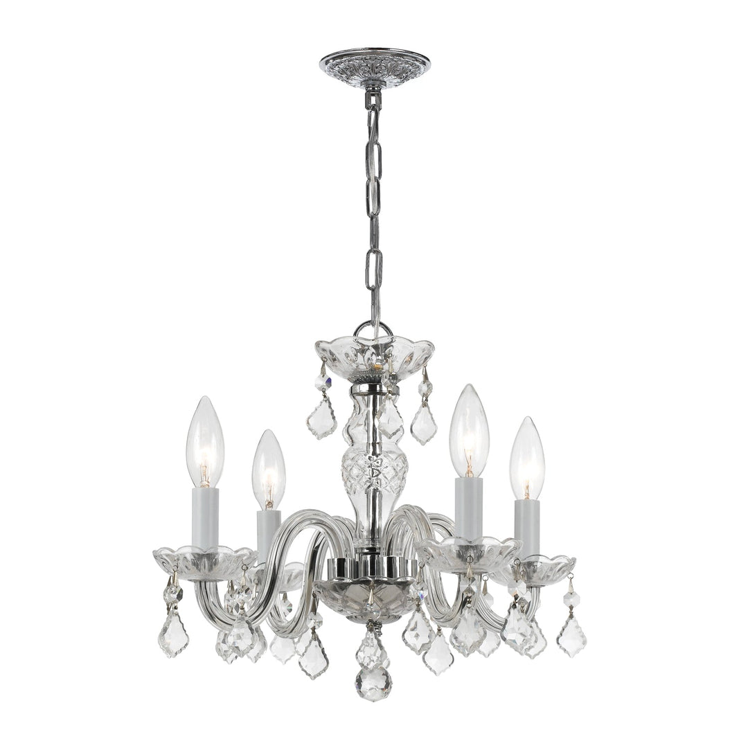 Crystorama Crystorama Traditional Crystal 4 Light Swarovski Strass Crystal Polished Chrome Mini Chandelier