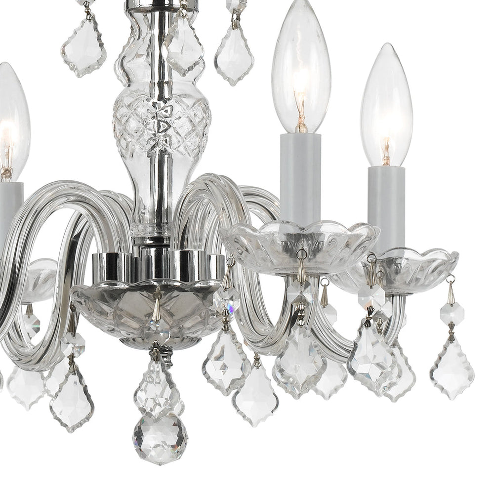 Crystorama Crystorama Traditional Crystal 4 Light Spectra Crystal Polished Chrome Mini Chandelier