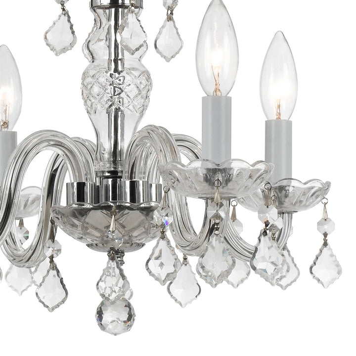 Crystorama Crystorama Traditional Crystal 4 Light Swarovski Strass Crystal Polished Chrome Mini Chandelier