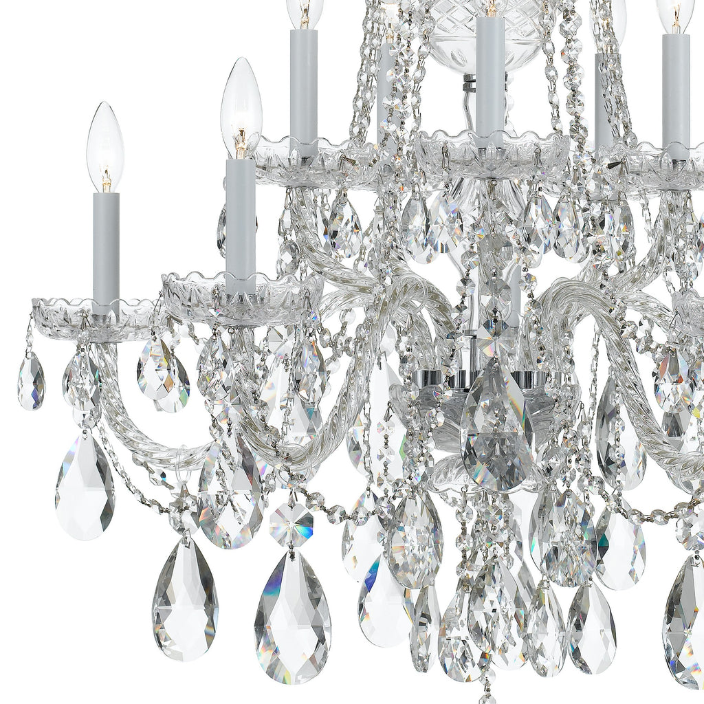 Crystorama Crystorama Traditional Crystal 10 Light Hand Cut Crystal Polished Chrome Chandelier