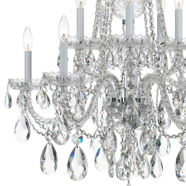 Crystorama Crystorama Traditional Crystal 10 Light Hand Cut Crystal Polished Chrome Chandelier
