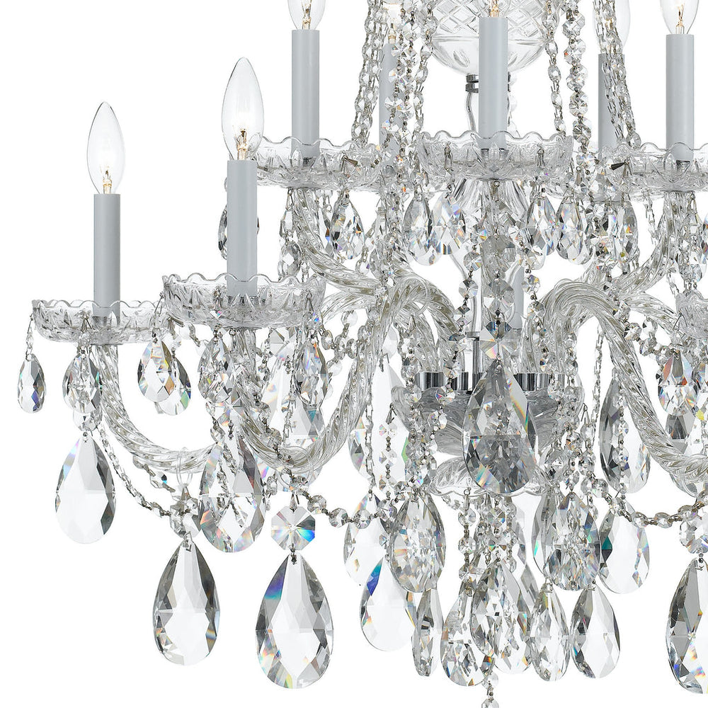 Crystorama Crystorama Traditional Crystal 10 Light Swarovski Strass Crystal Polished Chrome Chandelier