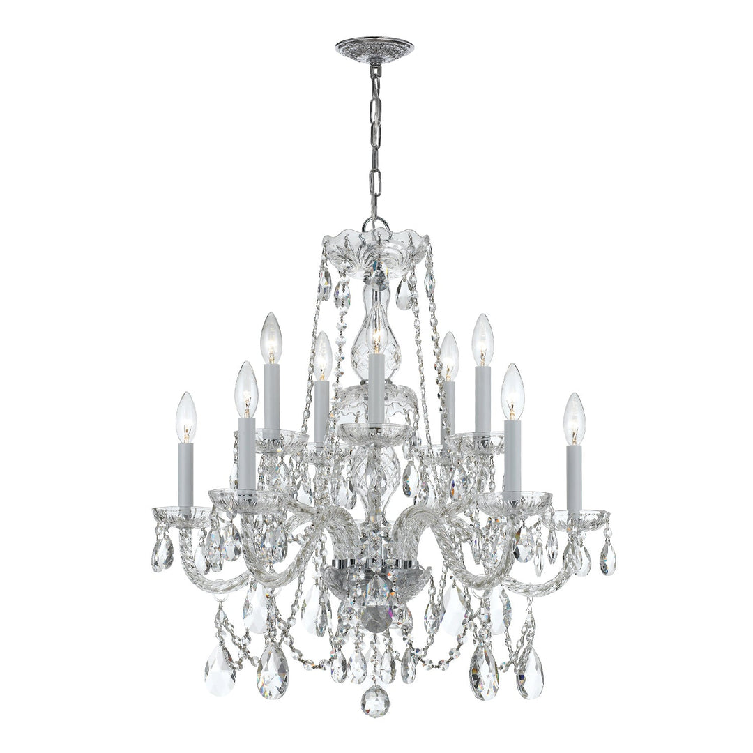 Crystorama Crystorama Traditional Crystal 10 Light Spectra Crystal Polished Chrome Chandelier