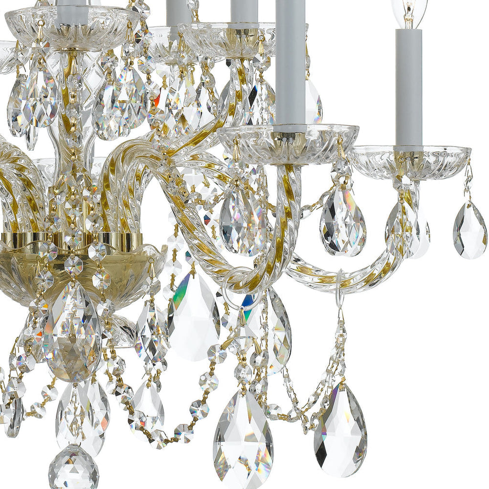 Crystorama Crystorama Traditional Crystal 10 Light Spectra Crystal Polished Brass Chandelier