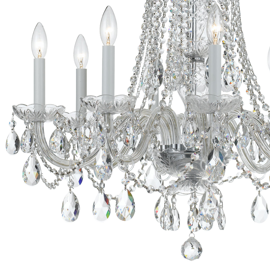 Crystorama Crystorama Traditional Crystal 8 Light Swarovski Strass Crystal Polished Chrome Chandelier