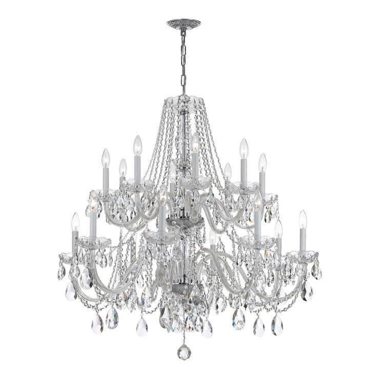 Crystorama Crystorama Traditional Crystal 16 Light Hand Cut Crystal Polished Chrome Chandelier