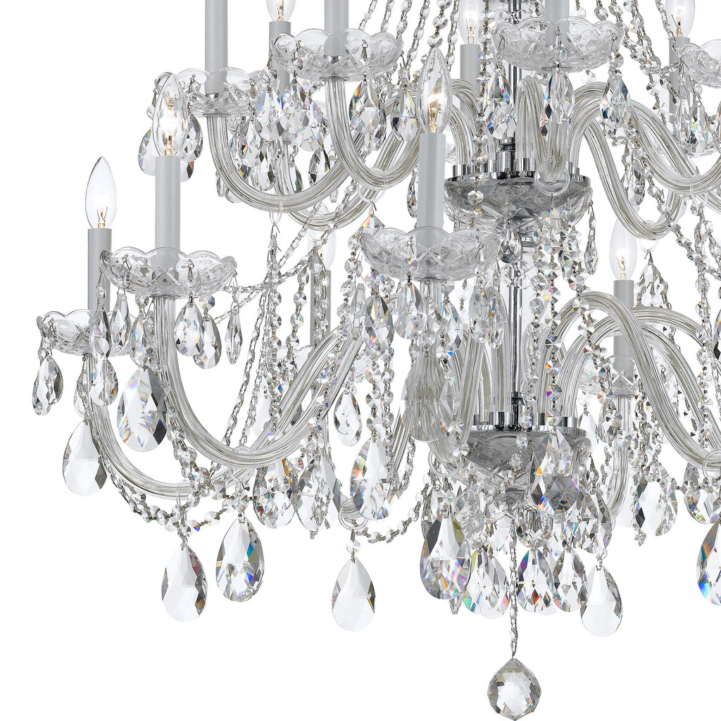 Crystorama Crystorama Traditional Crystal 16 Light Swarovski Strass Crystal Polished Chrome Crystal Chandelier