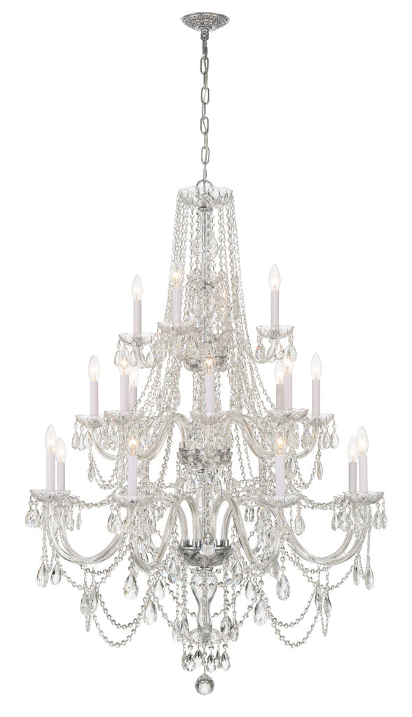 Crystorama Crystorama Traditional Crystal 20 Light Hand Cut Crystal Polished Chrome Chandelier