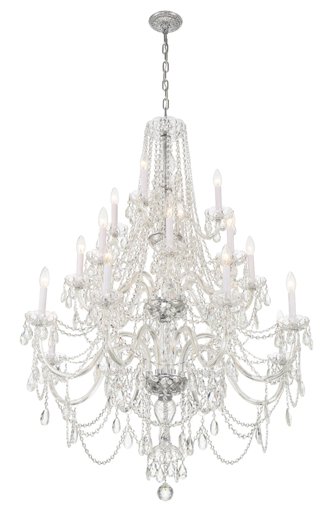 Crystorama Crystorama Traditional Crystal 20 Light Hand Cut Crystal Polished Chrome Chandelier