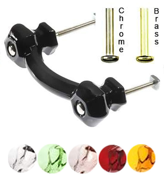 COPPER MOUNTAIN HARDWARE Authentic Glass Drawer Handles & Furniture Pulls  in 14 Colors