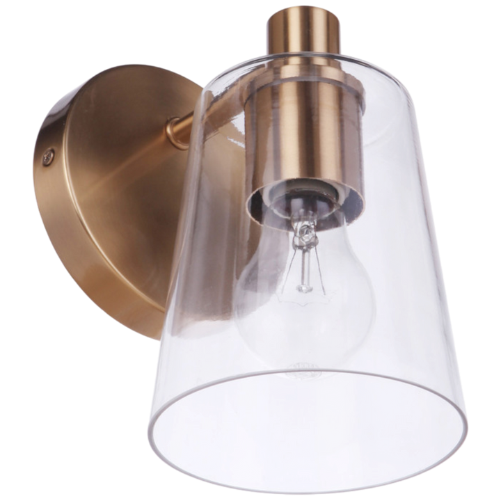 Emilio 1 Light Wall Sconce in Satin Brass