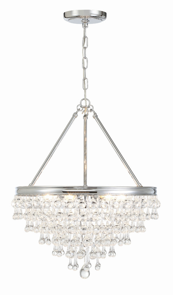 Crystorama Crystorama Calypso 6 Light Crystal Teardrop Polished Chrome Chandelier