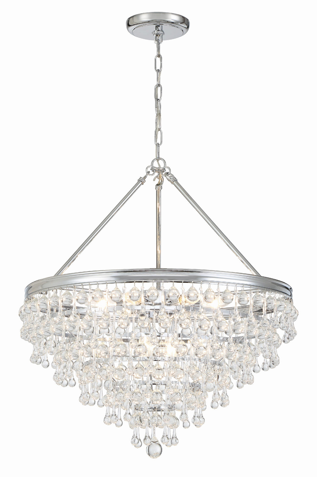 Crystorama Crystorama Calypso 8 Light Crystal Teardrop Polished Chrome Chandelier
