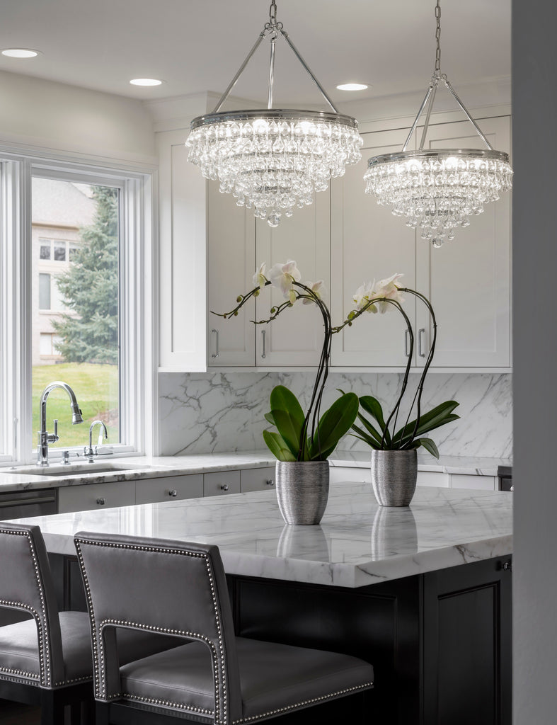 Crystorama Crystorama Calypso 8 Light Crystal Teardrop Polished Chrome Chandelier