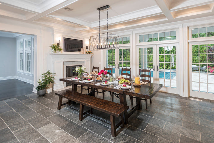 Crystorama Crystorama Zucca 6 Light English Bronze + Antique Gold Linear Chandelier