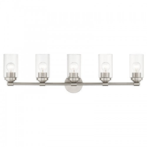 5 Light Brushed Nickel Large Vanity Sconce Livex