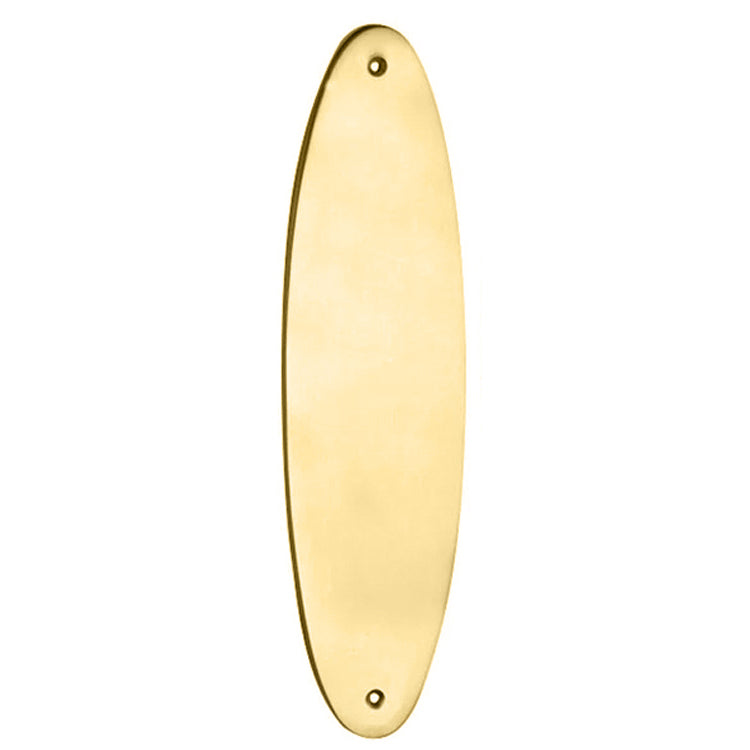11 Inch Solid Brass Traditional Oval Push Plate (Several Finishes Available) COPPER MOUNTAIN HARDWARE