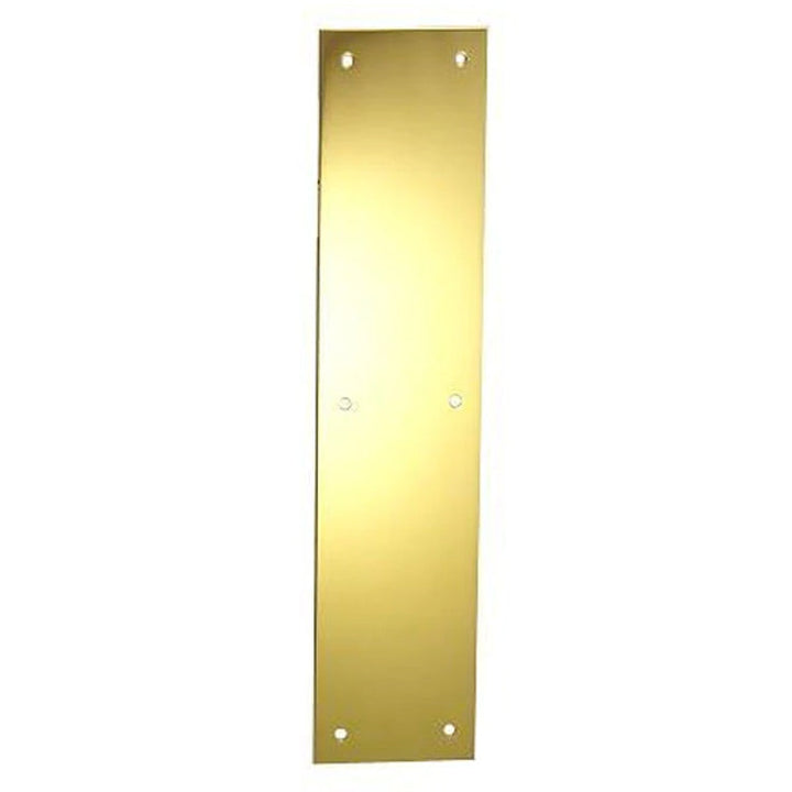 COPPER MOUNTAIN HARDWARE 12 Inch Solid Brass Push Plate in Polished Brass