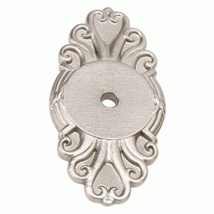 2 1/2 Inch Ribbon & Reed Back Plate For Cabinet Knob (Brushed Nickel Finish) EMTEK