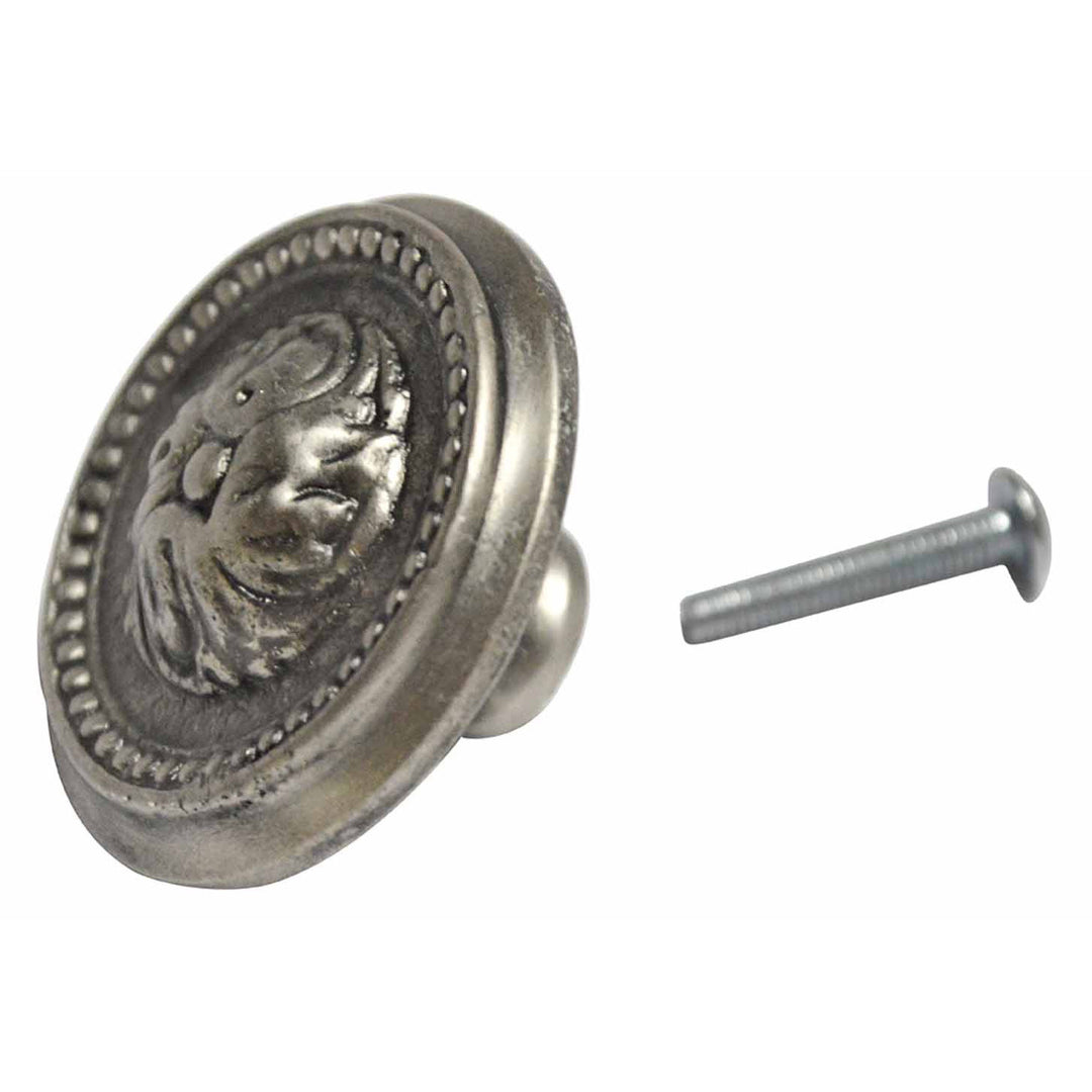 2 Inch Tulip Swirl Cabinet Knob (Satin Nickel Finish) COPPER MOUNTAIN HARDWARE