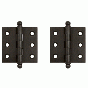 2 Inch x 2 Inch Solid Brass Cabinet Hinges (Oil Rubbed Bronze Finish) DELTANA