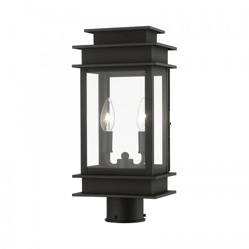 2 Light Black Outdoor Medium Post Top Lantern Livex