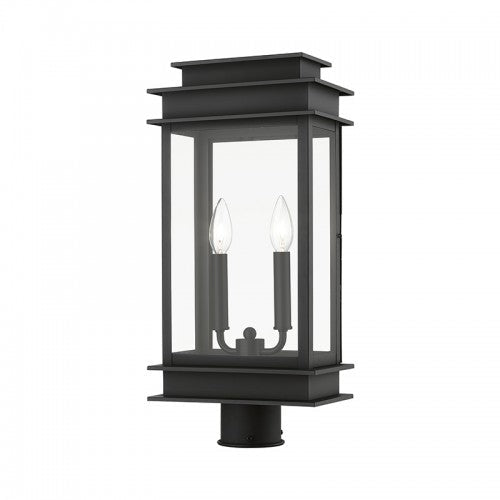 2 Light Black Outdoor Large Post Top Lantern Livex