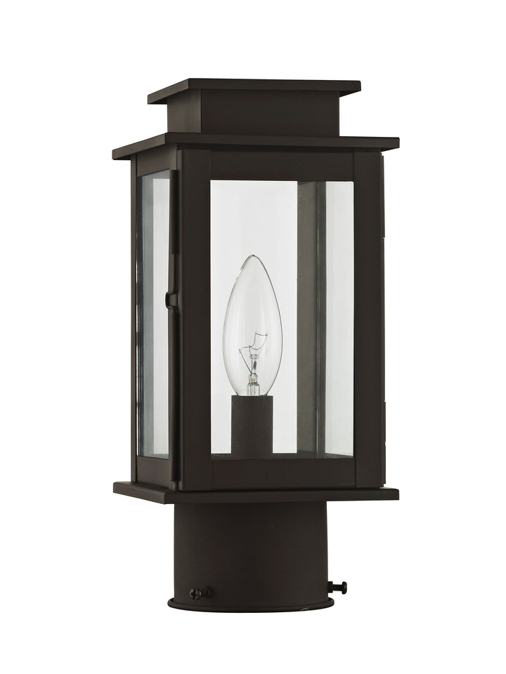 1 Light Bronze Outdoor Post Top Lantern Livex