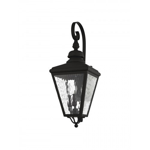 3 Light Black Outdoor Wall Lantern Livex