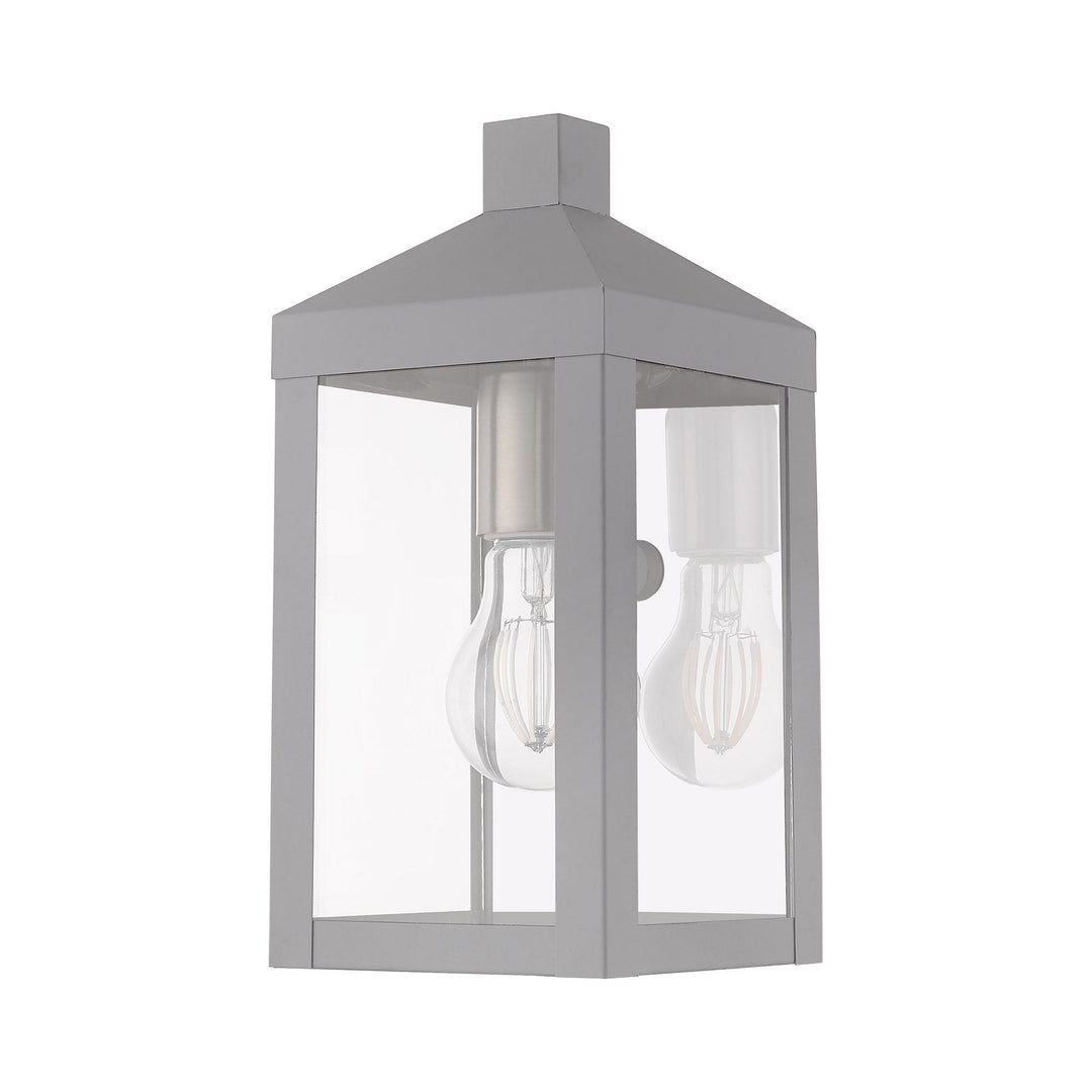 1 Light Nordic Gray Outdoor Wall Lantern Livex
