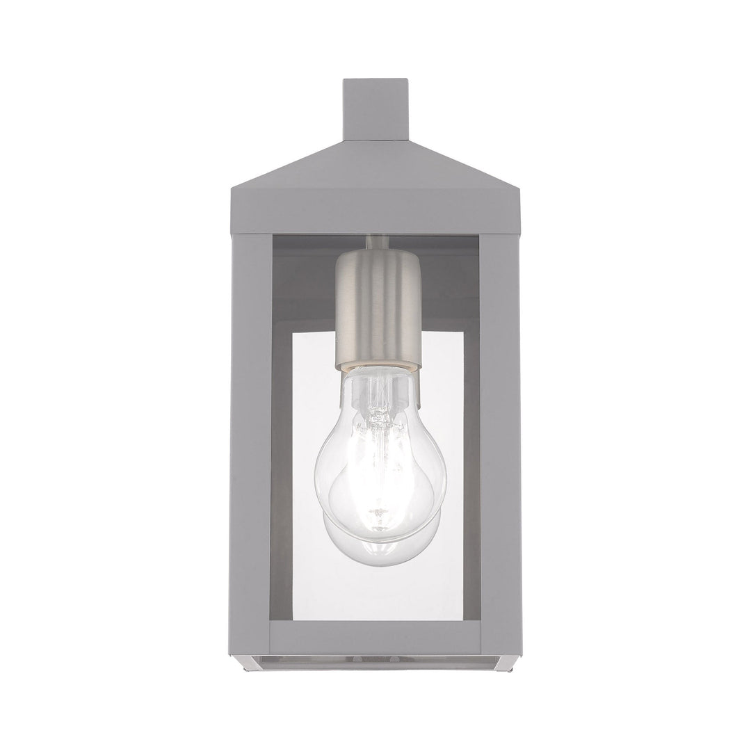 1 Light Nordic Gray Outdoor Wall Lantern Livex