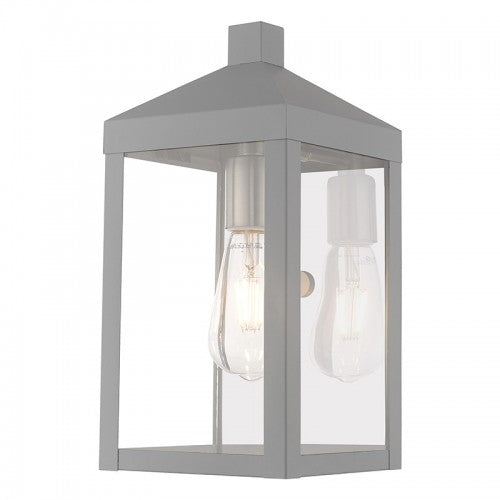 1 Light Nordic Gray Outdoor Wall Lantern Livex