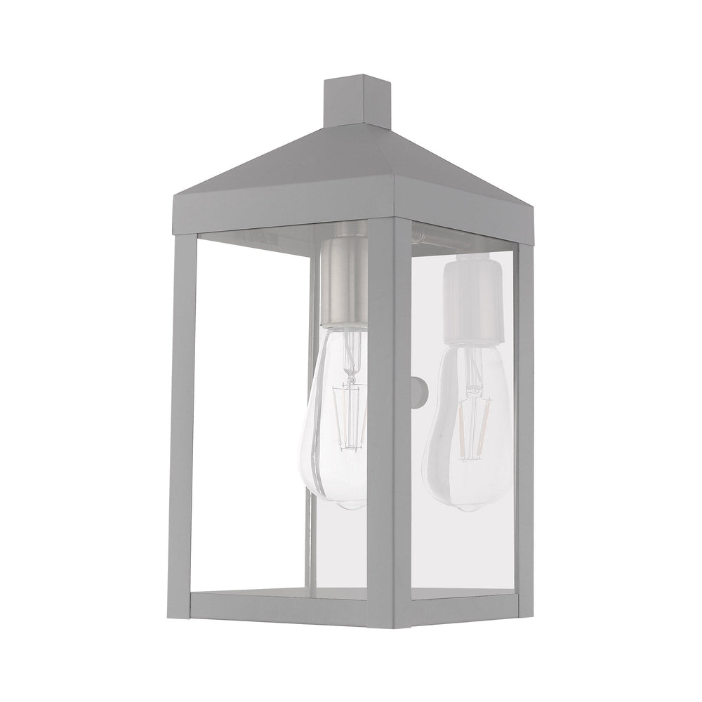1 Light Nordic Gray Outdoor Wall Lantern Livex