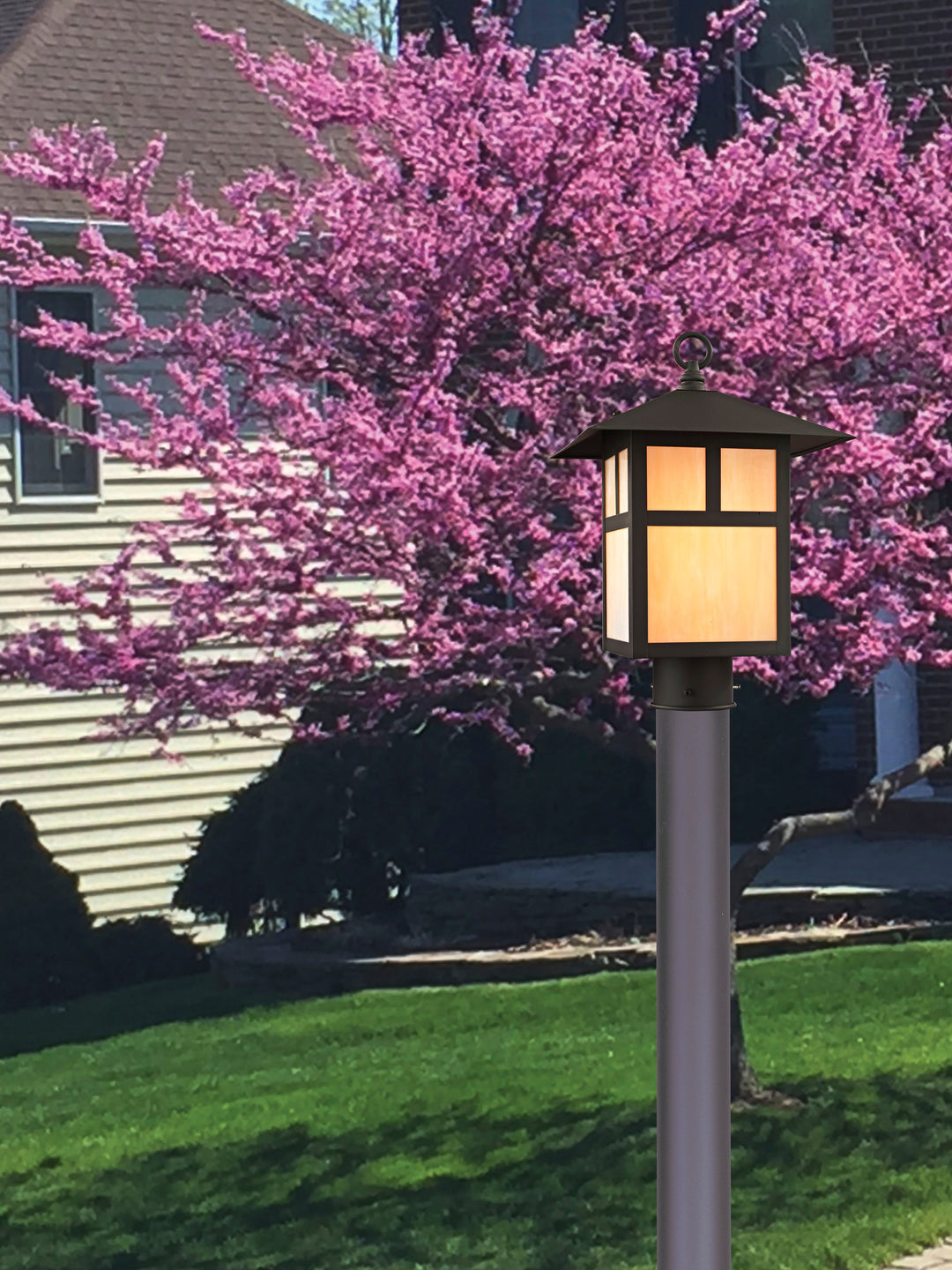 1 Light Bronze Outdoor Post Top Lantern Livex