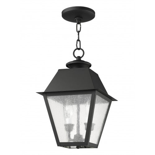 2 Light Black Outdoor Lantern Livex