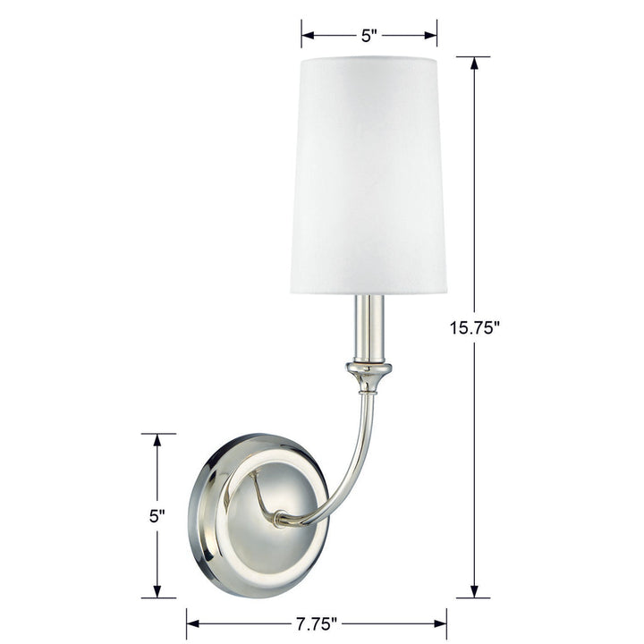 Crystorama Crystorama Libby Langdon Sylvan 1 Light Polished Nickel Sconce