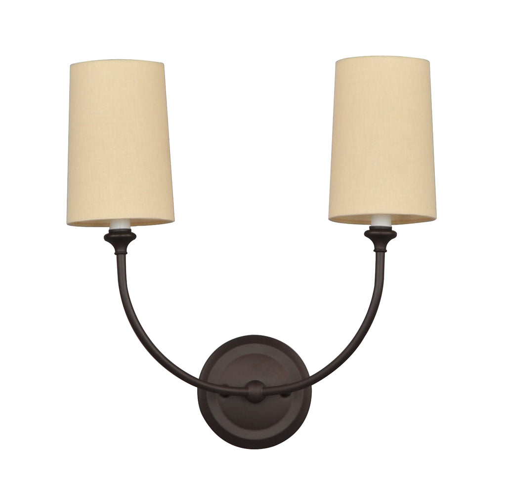 Crystorama Crystorama Libby Langdon Sylvan 2 Light Dark Bronze Sconce