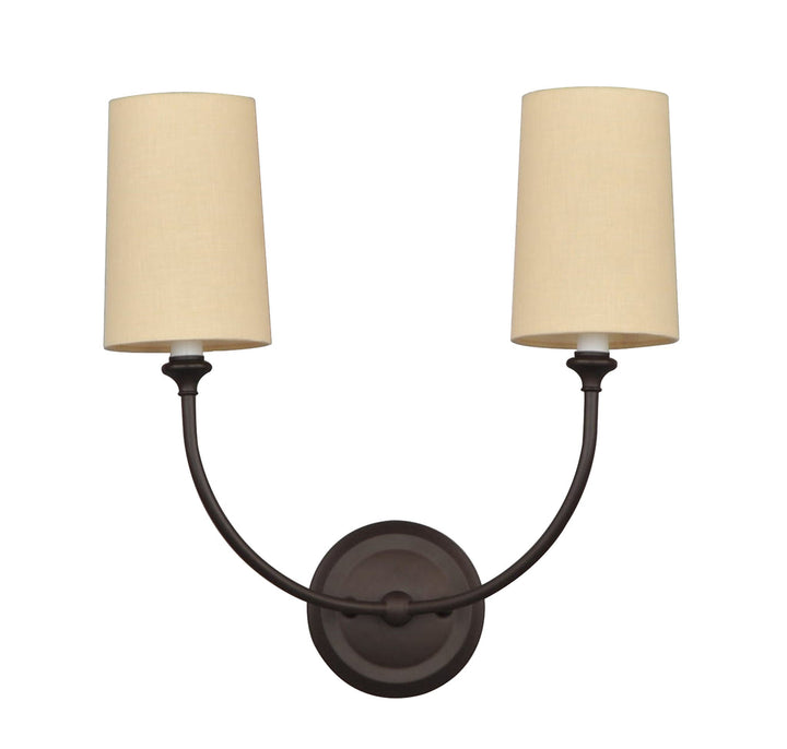 Crystorama Crystorama Libby Langdon Sylvan 2 Light Dark Bronze Sconce