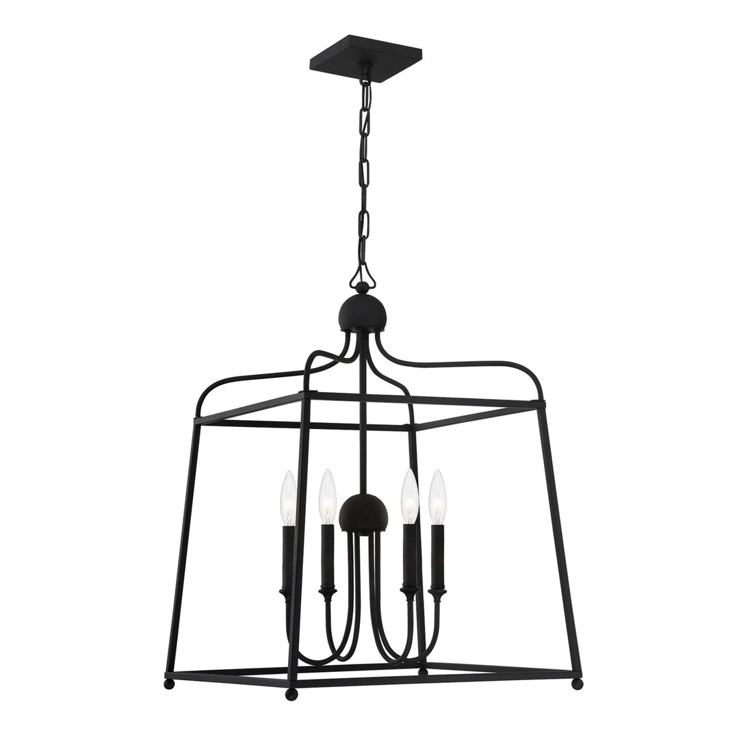 Crystorama Crystorama Libby Langdon Sylvan 4 Light Black Forged Chandelier