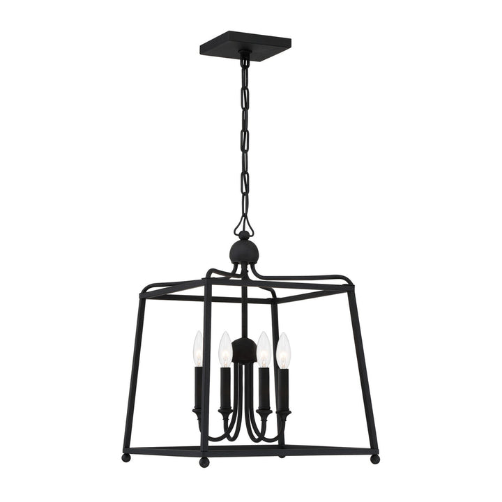 Crystorama Crystorama Libby Langdon Sylvan 4 Light Black Forged Mini Chandelier
