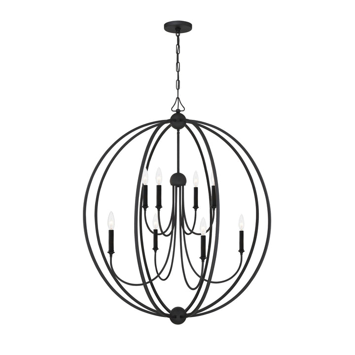 Crystorama Crystorama Libby Langdon Sylvan 8 Light Black Forged Chandelier