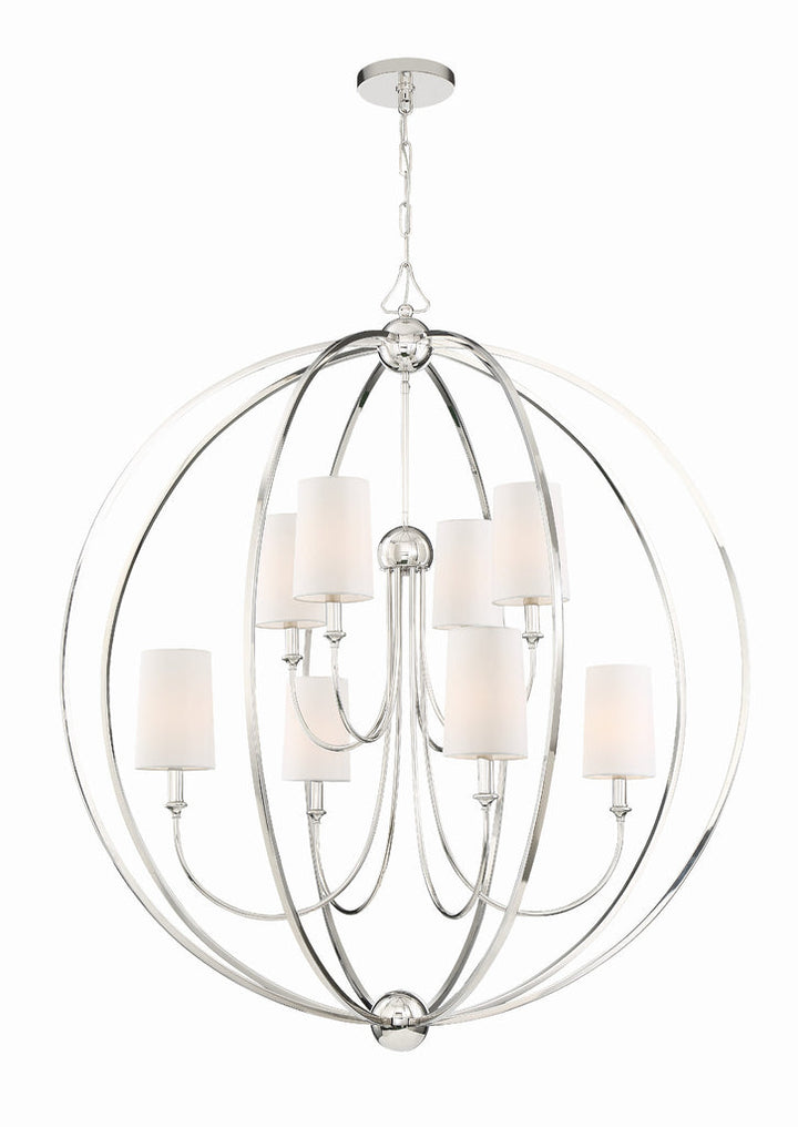 Crystorama Crystorama Libby Langdon Sylvan 8 Light Polished Nickel Chandelier
