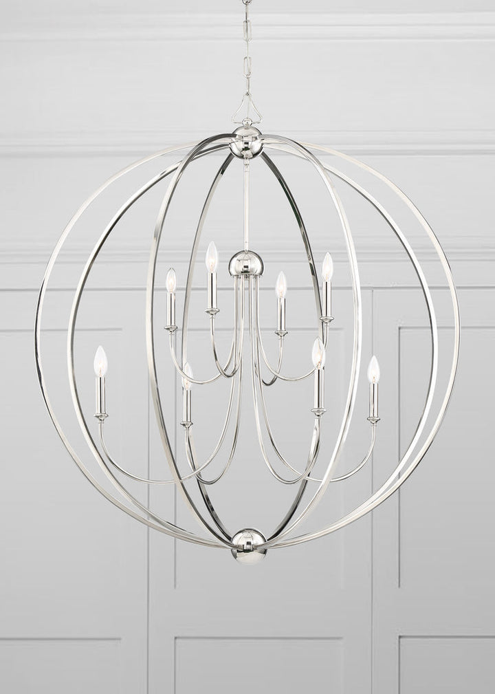 Crystorama Crystorama Libby Langdon Sylvan 8 Light Polished Nickel Chandelier