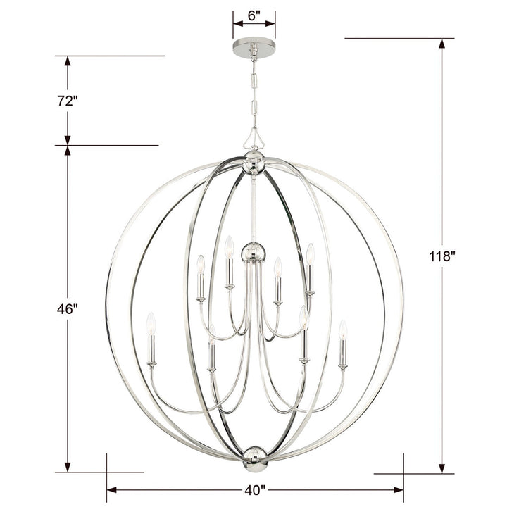 Crystorama Crystorama Libby Langdon Sylvan 8 Light Polished Nickel Chandelier